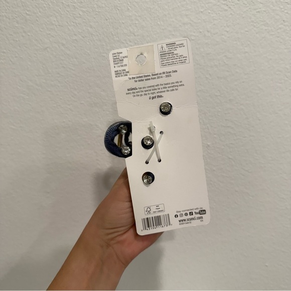 Scunci Conair Posh & Polished Blue Denim Rhinestone Hair Clip Bundle - Picture 4 of 6